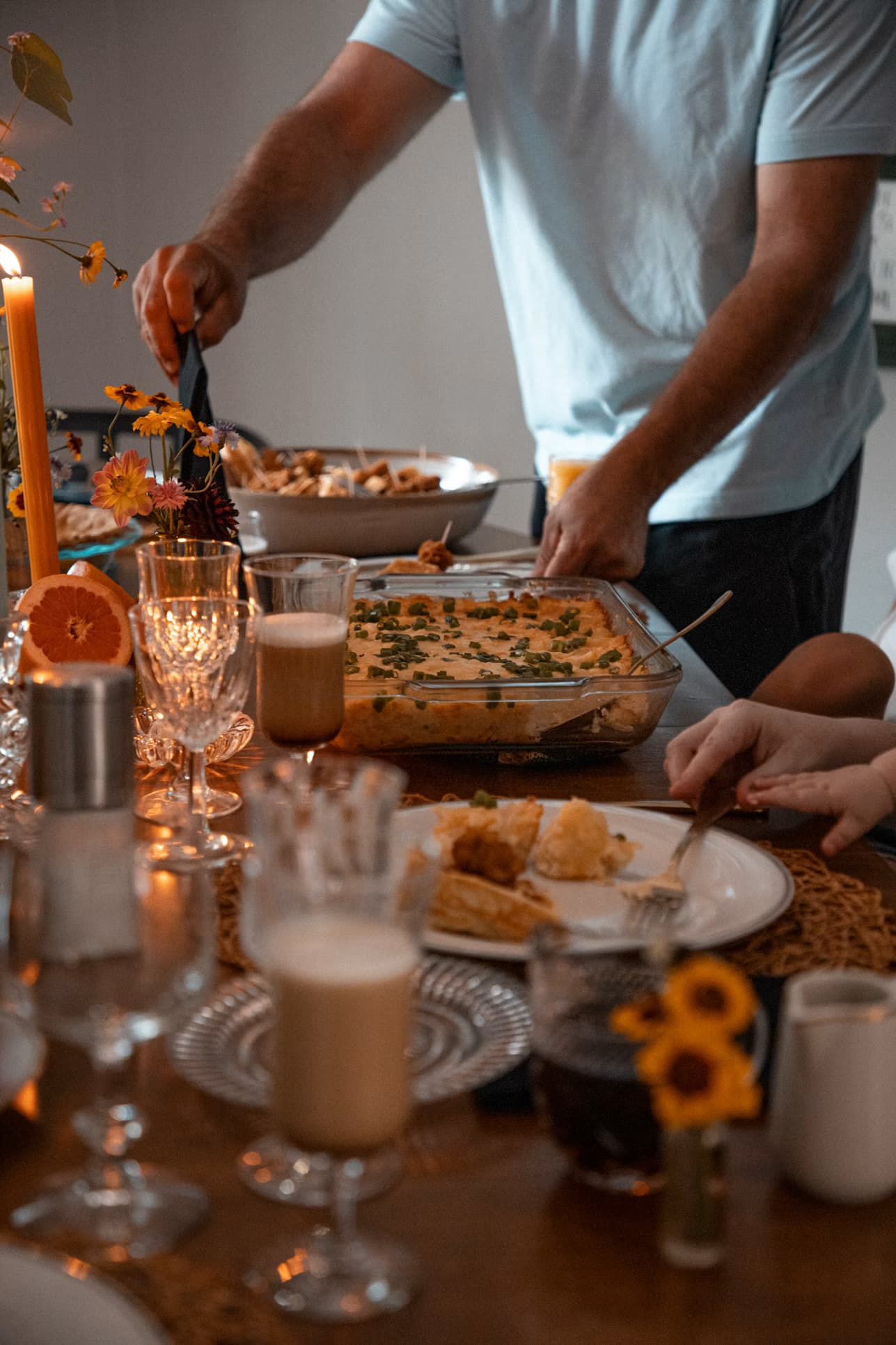 The long table at dusk